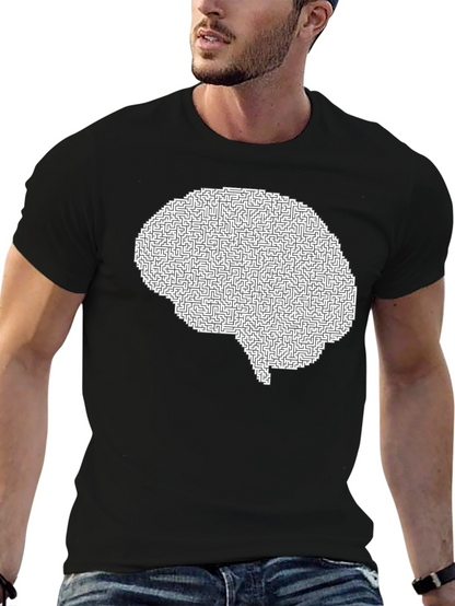 Brain Maze T-Shirt - Intellectual Puzzle Design