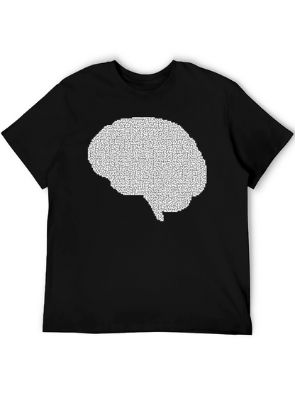 Brain Maze T-Shirt - Intellectual Puzzle Design