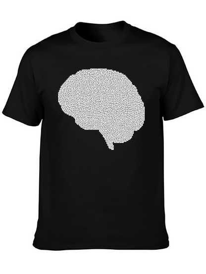 Brain Maze T-Shirt - Intellectual Puzzle Design