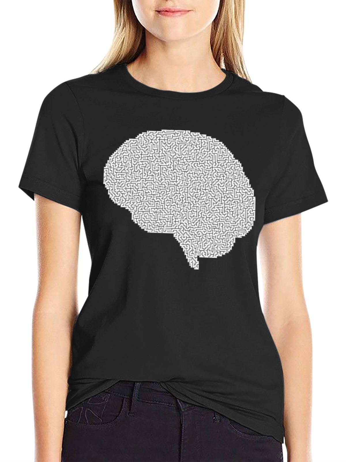 Brain Maze T-Shirt - Intellectual Puzzle Design
