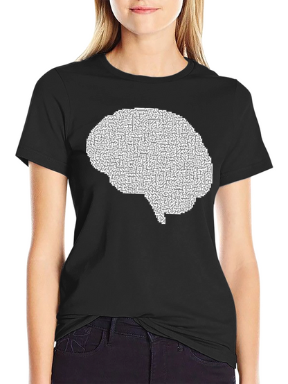 Brain Maze T-Shirt - Intellectual Puzzle Design