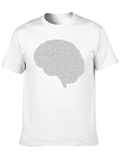 Brain Maze T-Shirt - Intellectual Puzzle Design