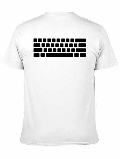 Keyboard Print T-Shirt - Gamer Style Tee
