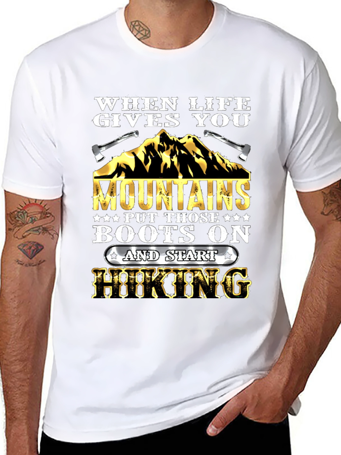 When Life Gives You Mountains Hiking T-Shirt