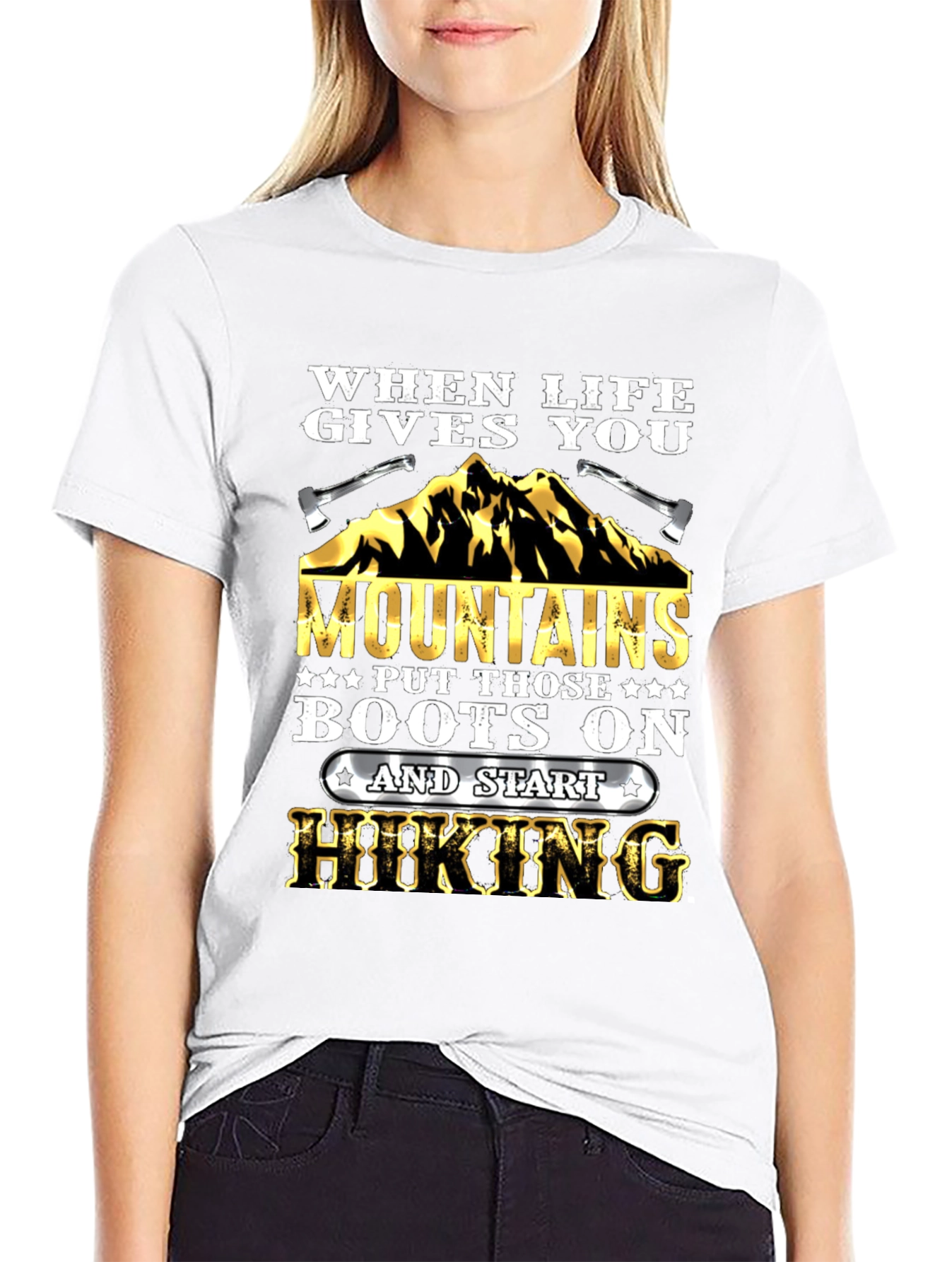 When Life Gives You Mountains Hiking T-Shirt