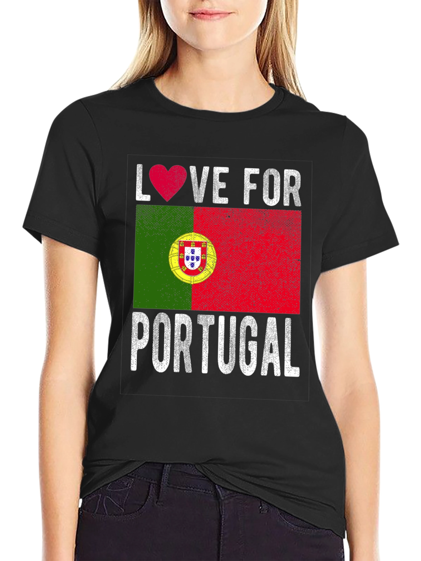 Love for Portugal Flag Graphic Tee