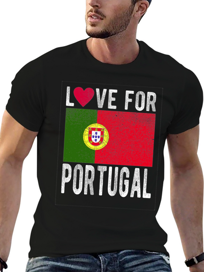 Love for Portugal Flag Graphic Tee
