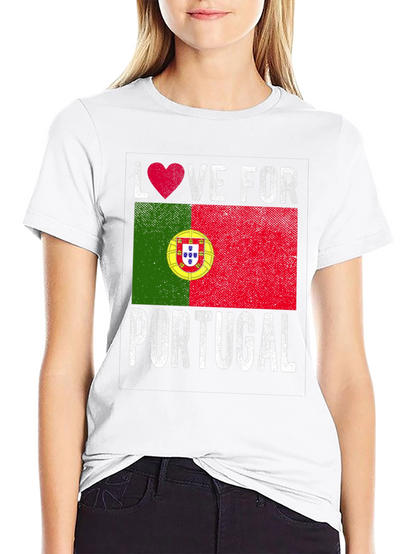 Love for Portugal Flag Graphic Tee