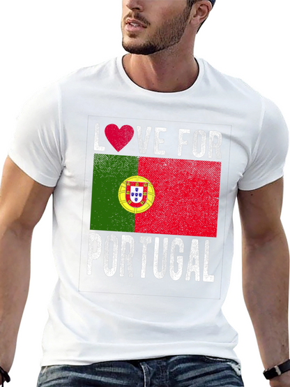 Love for Portugal Flag Graphic Tee
