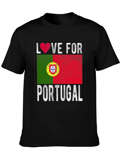 Love for Portugal Flag Graphic Tee