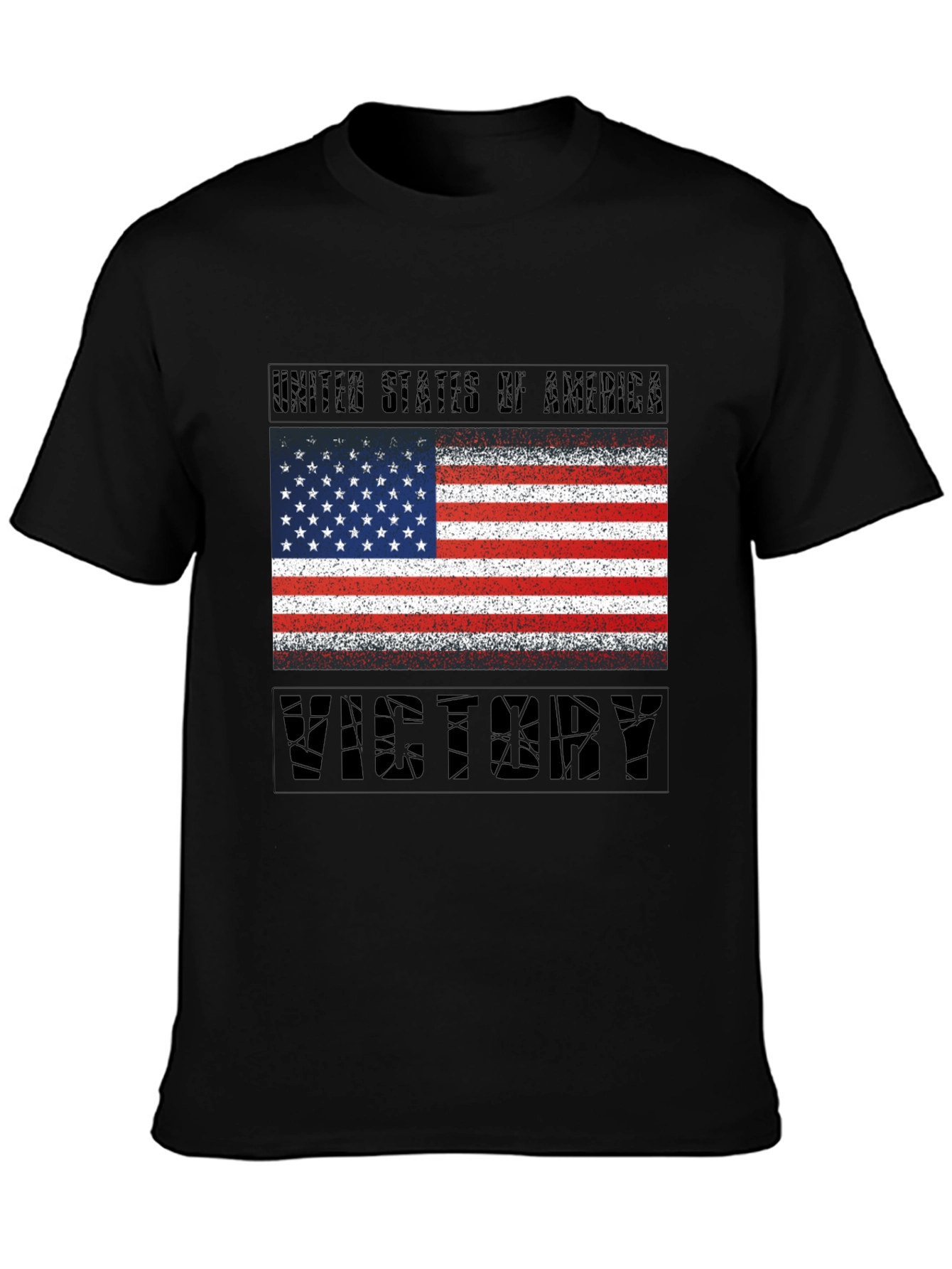 USA Flag Victory T-Shirt - Patriotic Graphic Tee