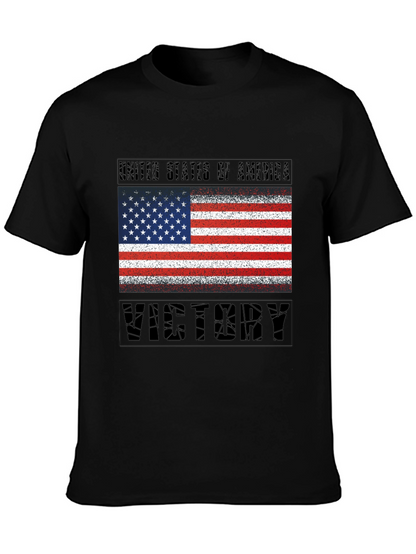 USA Flag Victory T-Shirt - Patriotic Graphic Tee
