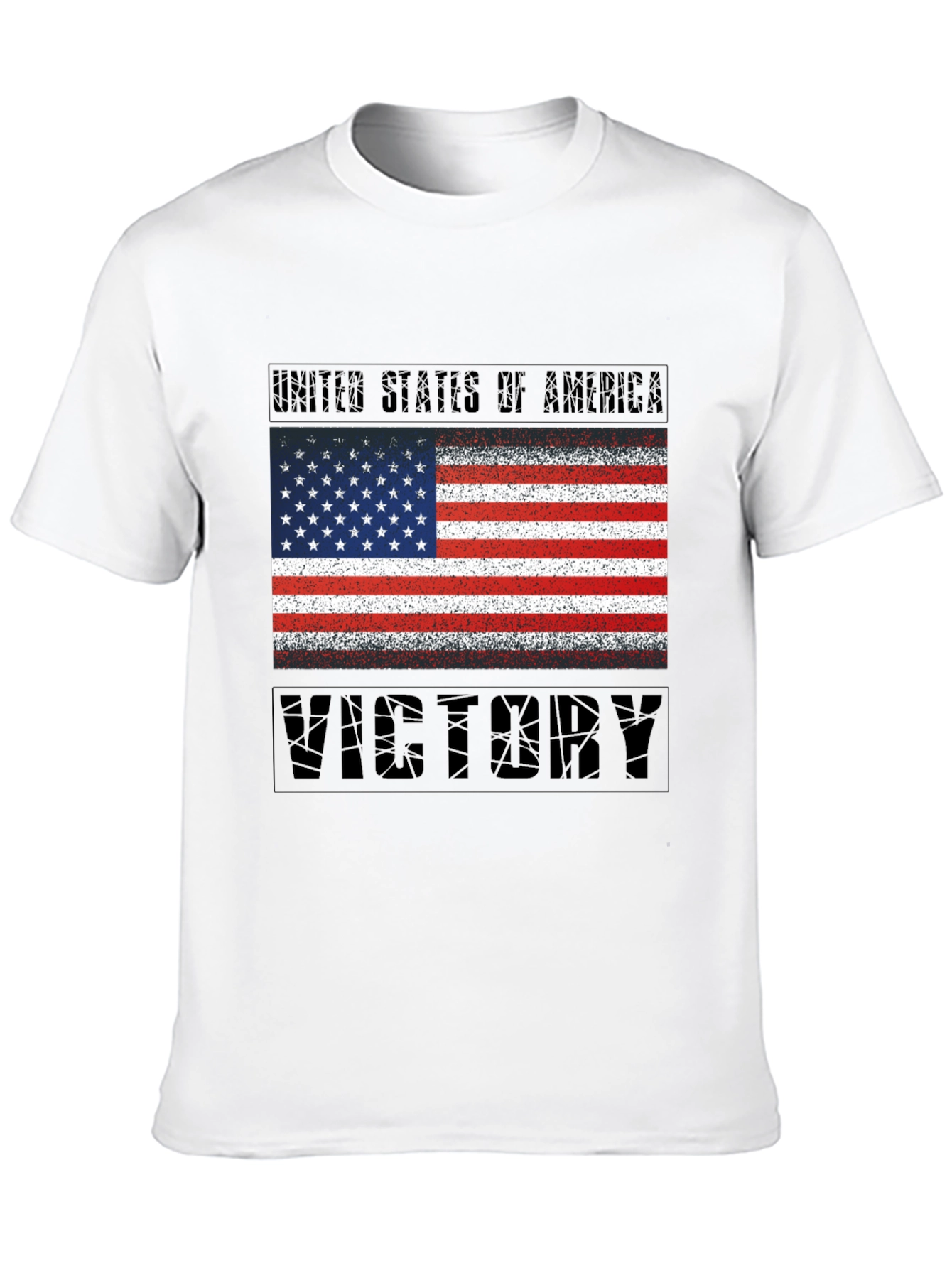 USA Flag Victory T-Shirt - Patriotic Graphic Tee