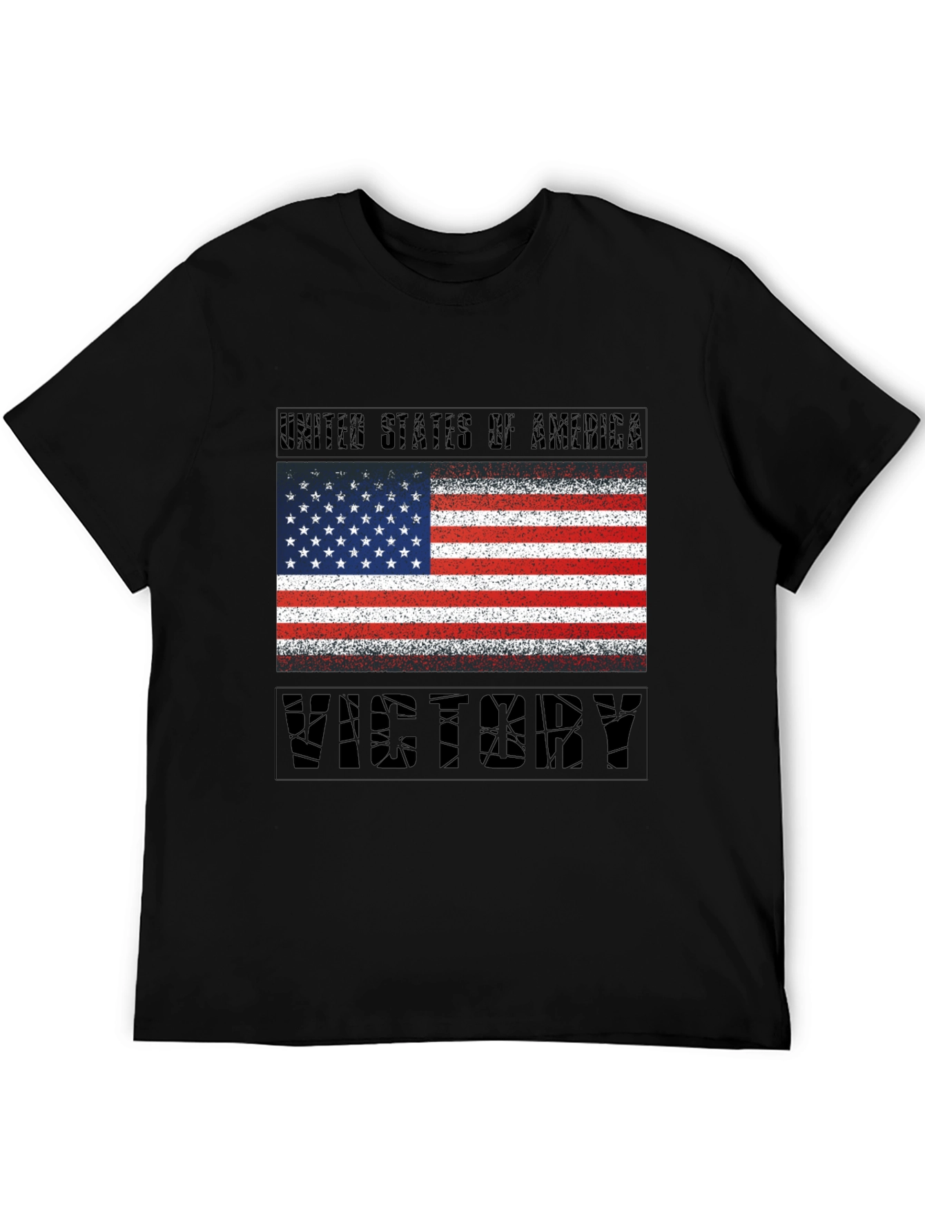 USA Flag Victory T-Shirt - Patriotic Graphic Tee