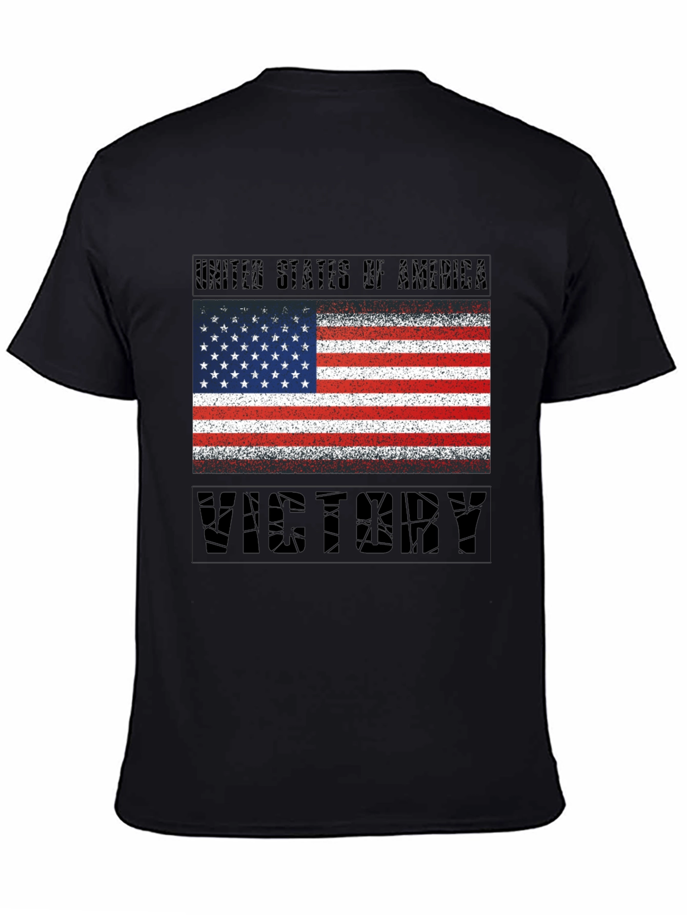 USA Flag Victory T-Shirt - Patriotic Graphic Tee