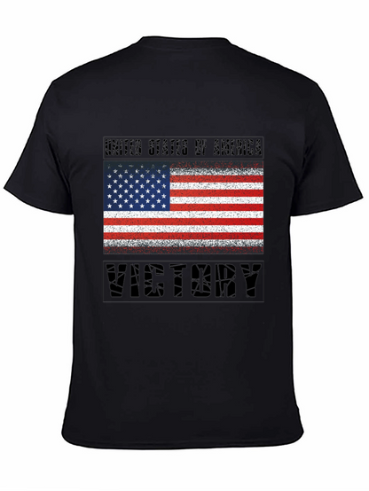 USA Flag Victory T-Shirt - Patriotic Graphic Tee