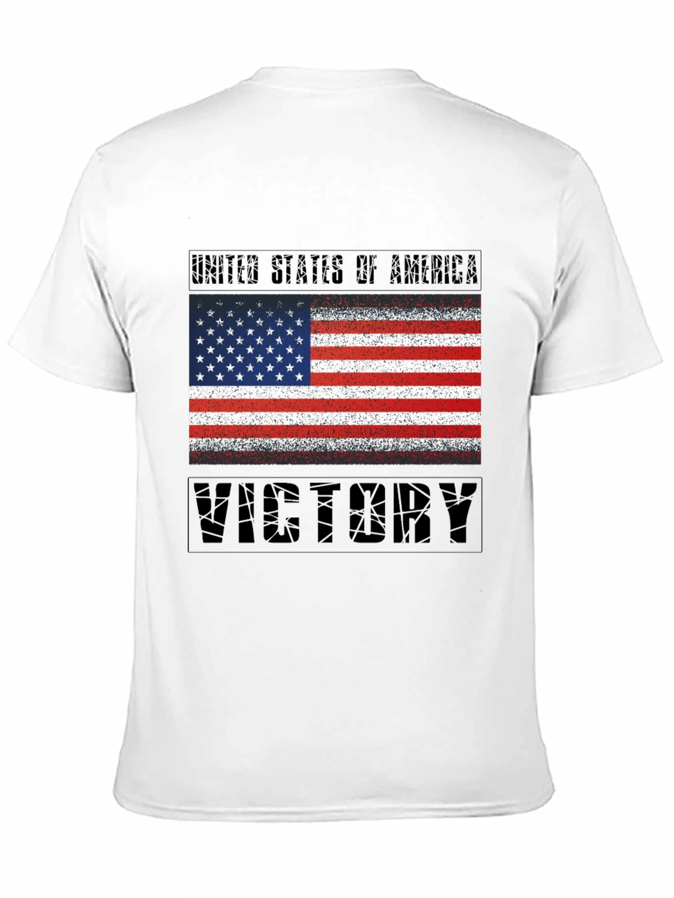 USA Flag Victory T-Shirt - Patriotic Graphic Tee