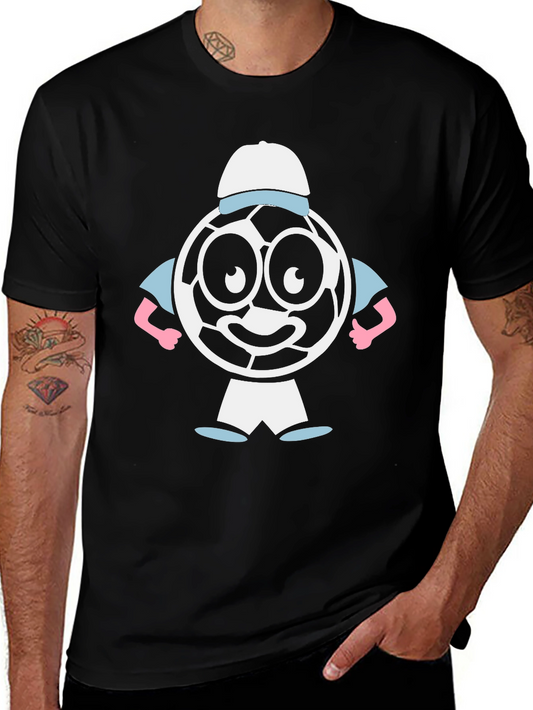 Cartoon Soccer Ball Graphic Tee