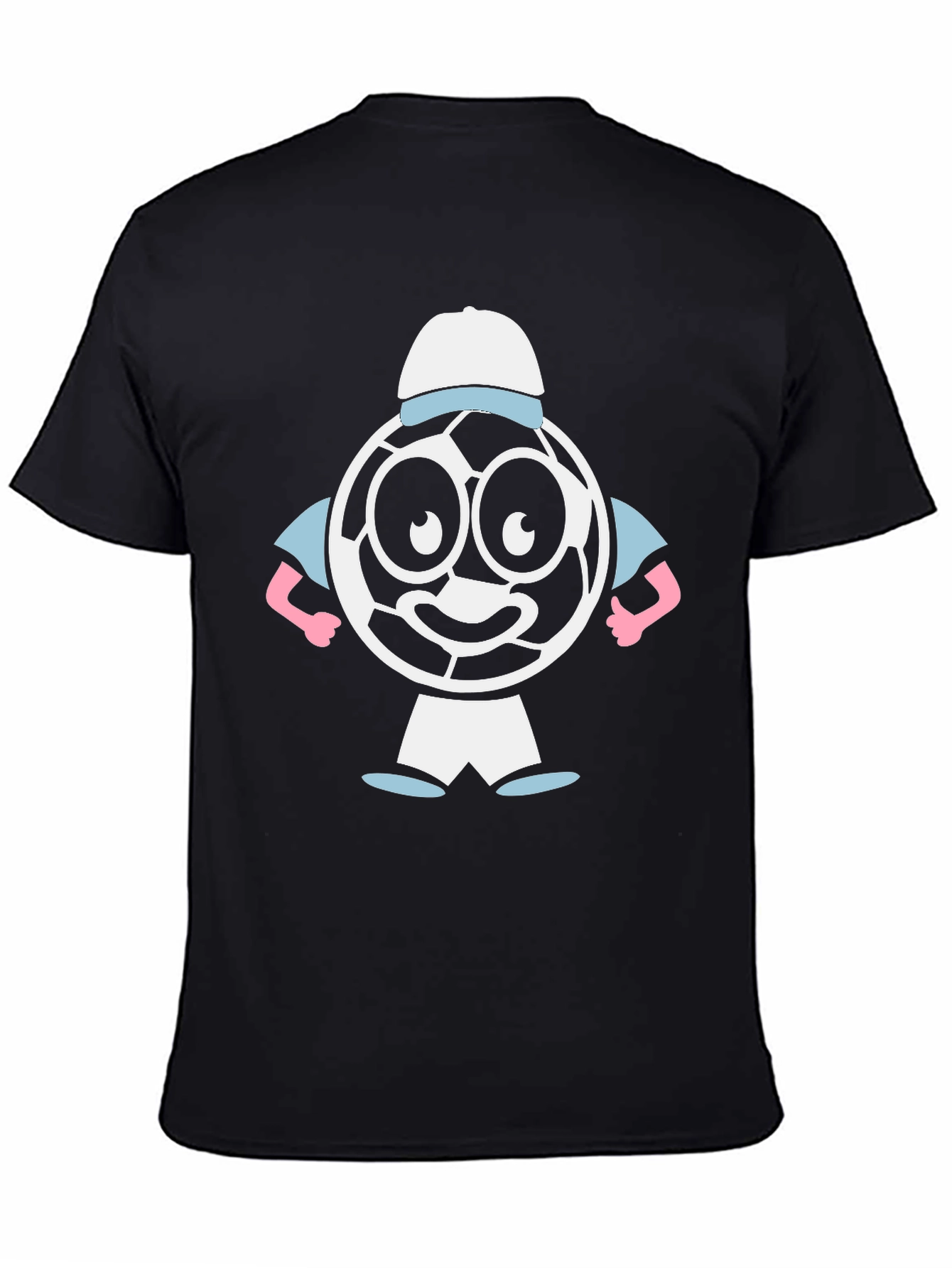 Cartoon Soccer Ball Graphic Tee