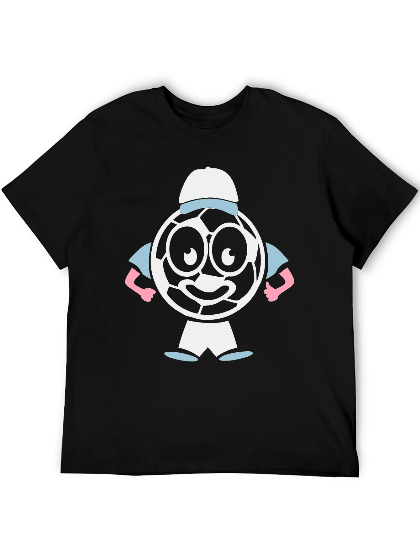 Cartoon Soccer Ball Graphic Tee