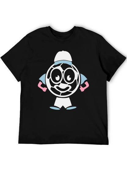 Cartoon Soccer Ball Graphic Tee
