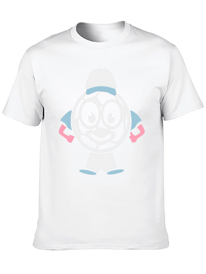 Cartoon Soccer Ball Graphic Tee