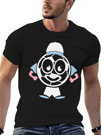 Cartoon Soccer Ball Graphic Tee