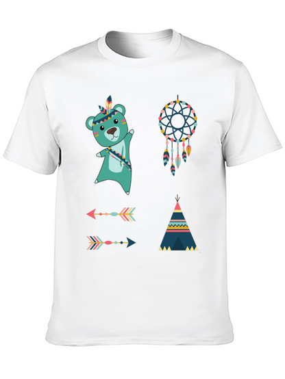 Native American T-Shirt: Bear Dreamcatcher Arrows Tee