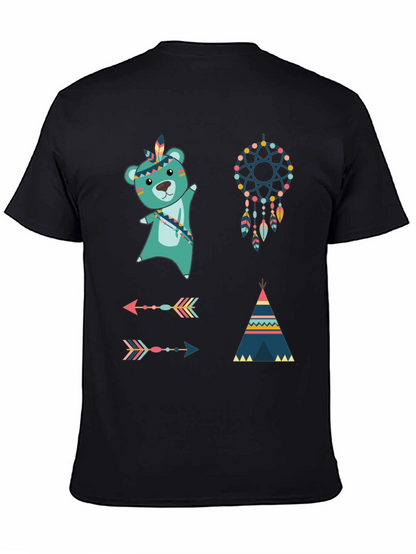 Native American T-Shirt: Bear Dreamcatcher Arrows Tee