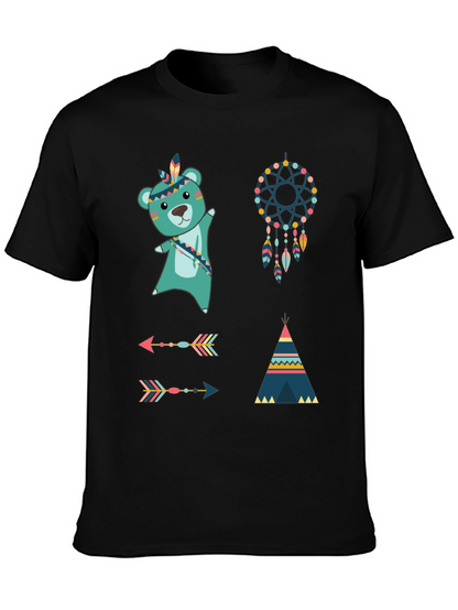 Native American T-Shirt: Bear Dreamcatcher Arrows Tee