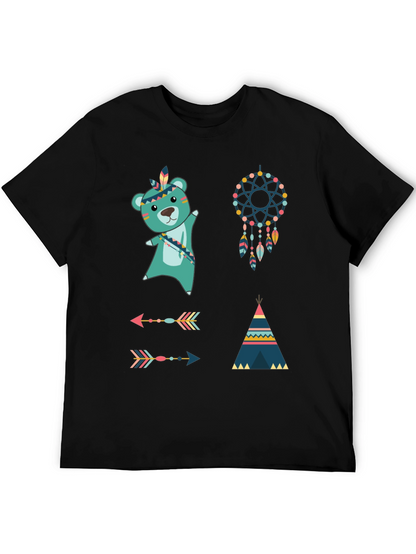 Native American T-Shirt: Bear Dreamcatcher Arrows Tee
