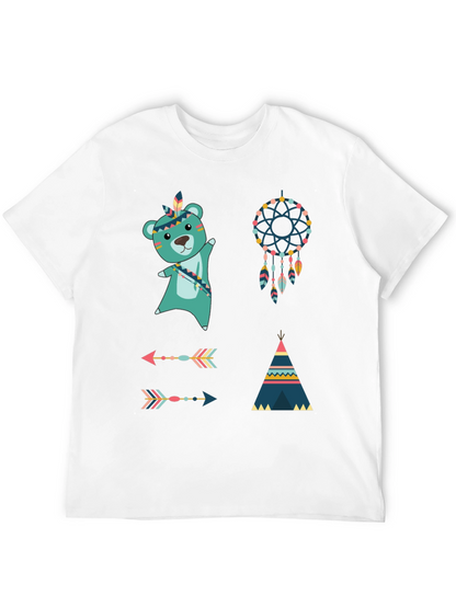 Native American T-Shirt: Bear Dreamcatcher Arrows Tee