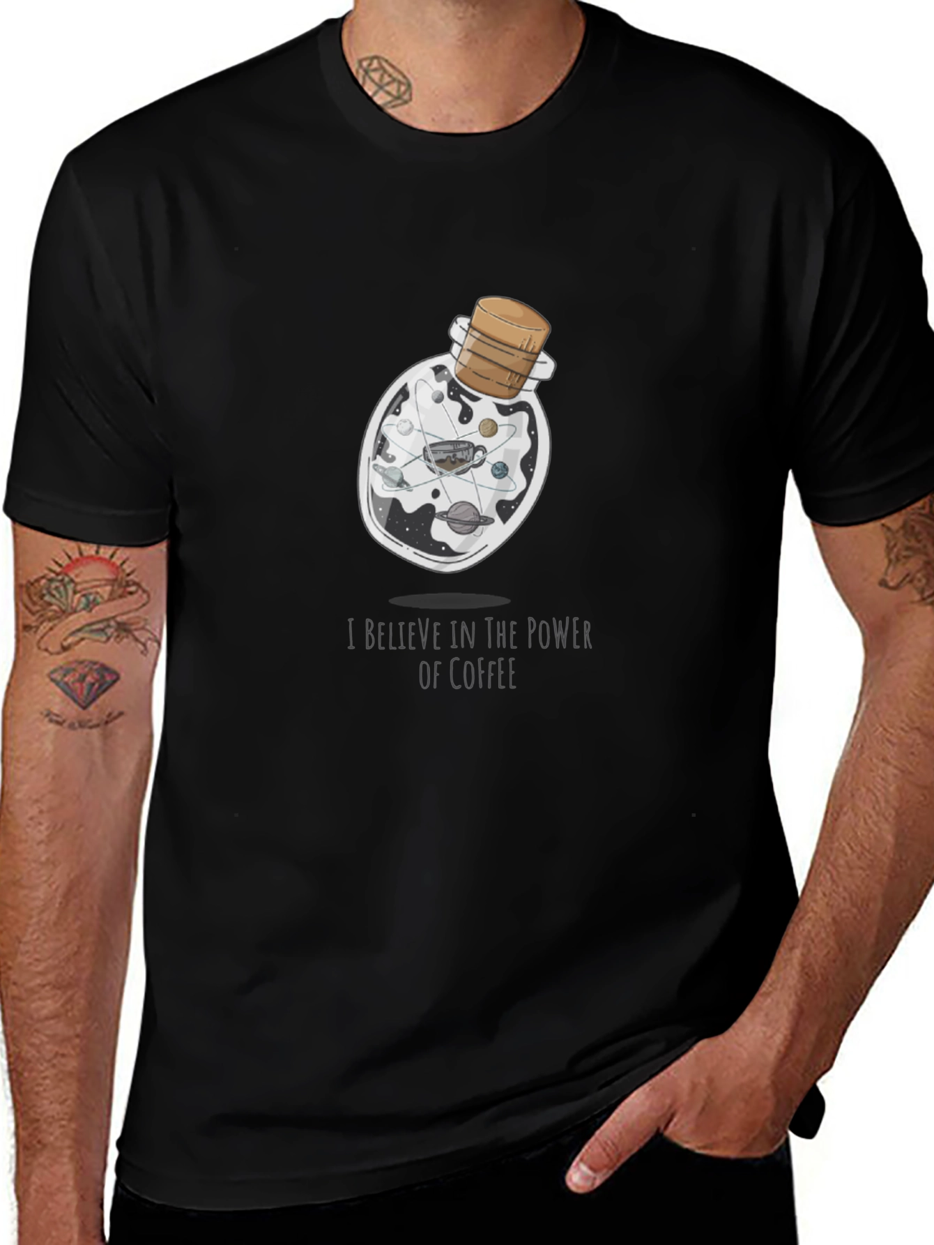 Coffee Power T-Shirt - Universe in a Bottle