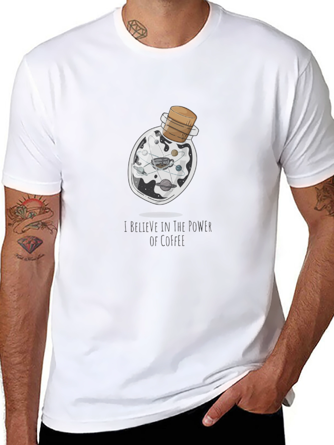 Coffee Power T-Shirt - Universe in a Bottle