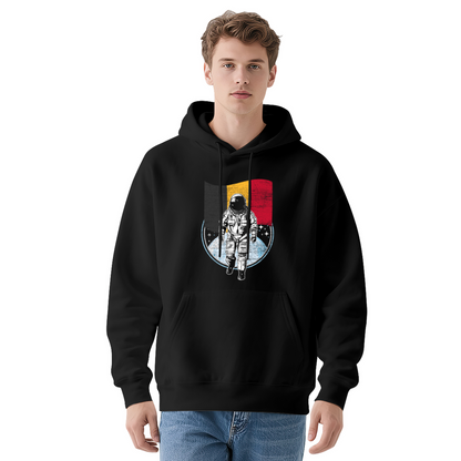 Unisex Graphic Hoodie - Distressed Illustration Astronaut