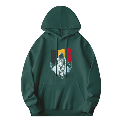 Unisex Graphic Hoodie - Distressed Illustration Astronaut