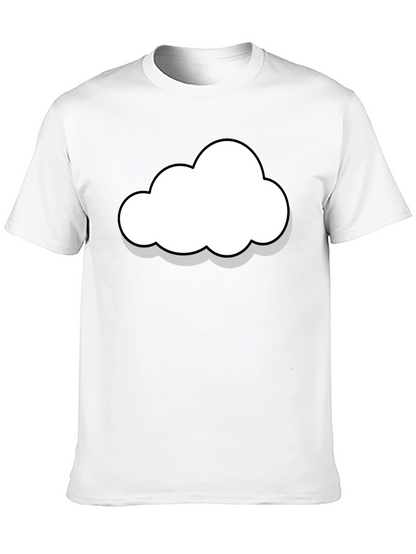 Cloud Graphic Black T-Shirt - Stylish & Comfortable