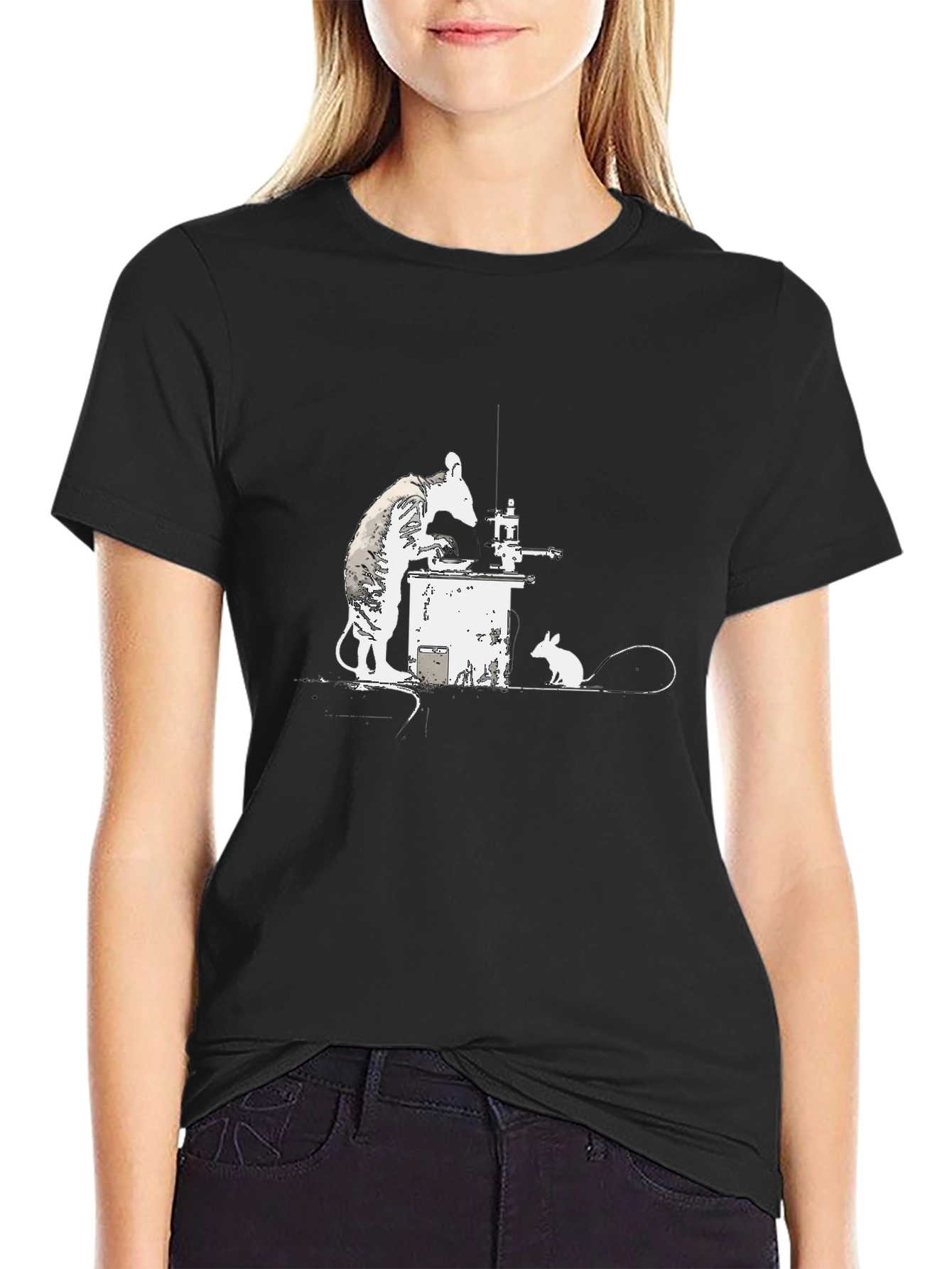 Banksy Rat Chemist T-Shirt - Black