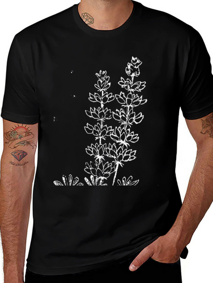 Floral Graphic Tee - Black