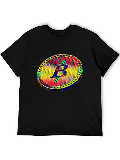 Bitcoin B T-Shirt Crypto Cryptocurrency Black Tee