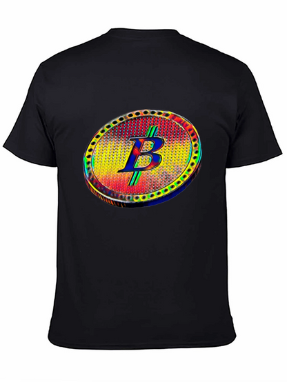 Bitcoin B T-Shirt Crypto Cryptocurrency Black Tee