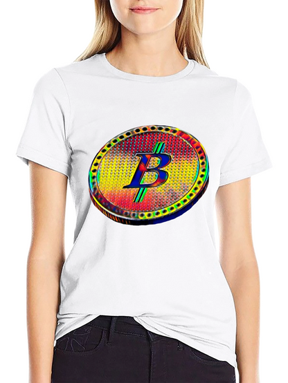 Bitcoin B T-Shirt Crypto Cryptocurrency Black Tee