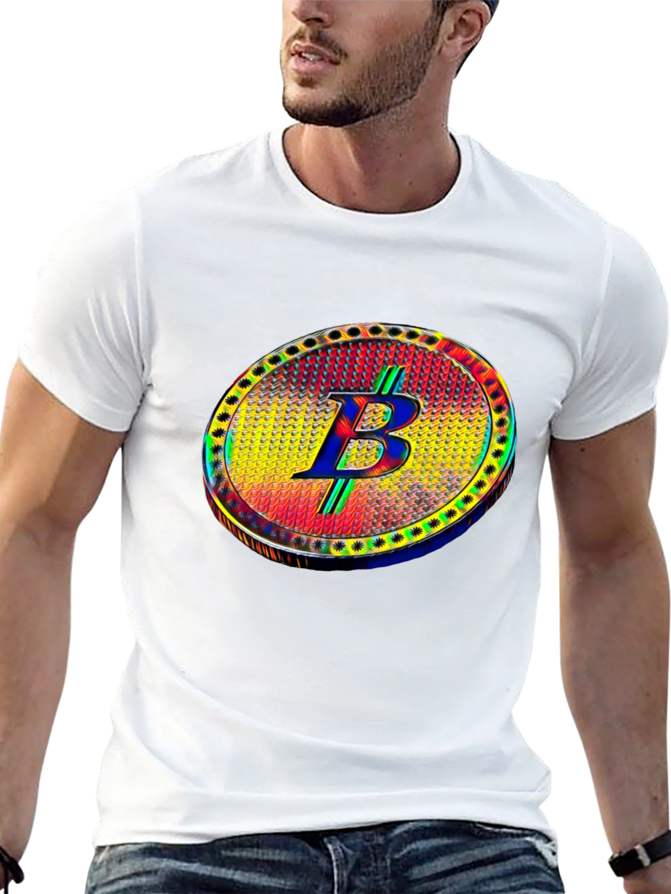 Bitcoin B T-Shirt Crypto Cryptocurrency Black Tee