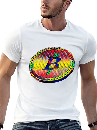 Bitcoin B T-Shirt Crypto Cryptocurrency Black Tee