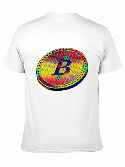 Bitcoin B T-Shirt Crypto Cryptocurrency Black Tee