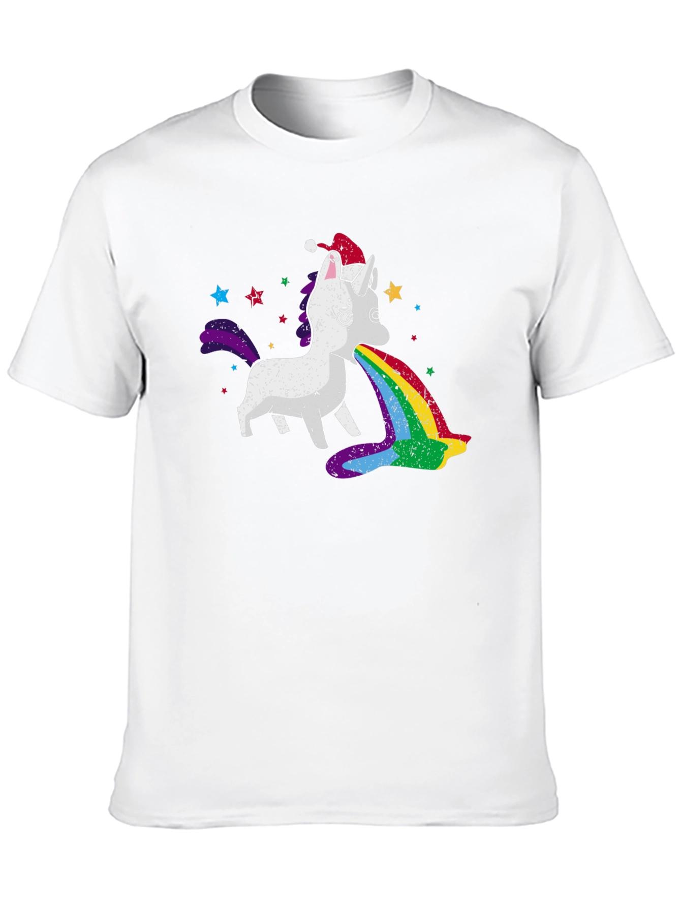 Unicorn Rainbow Puke Christmas T-Shirt