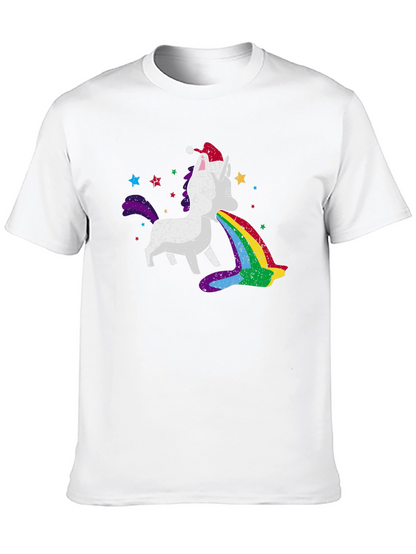 Unicorn Rainbow Puke Christmas T-Shirt