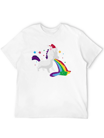 Unicorn Rainbow Puke Christmas T-Shirt