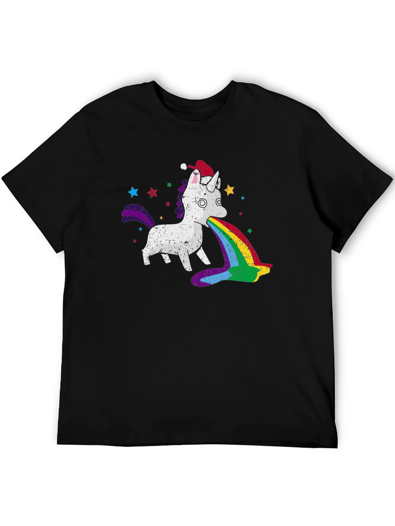 Unicorn Rainbow Puke Christmas T-Shirt