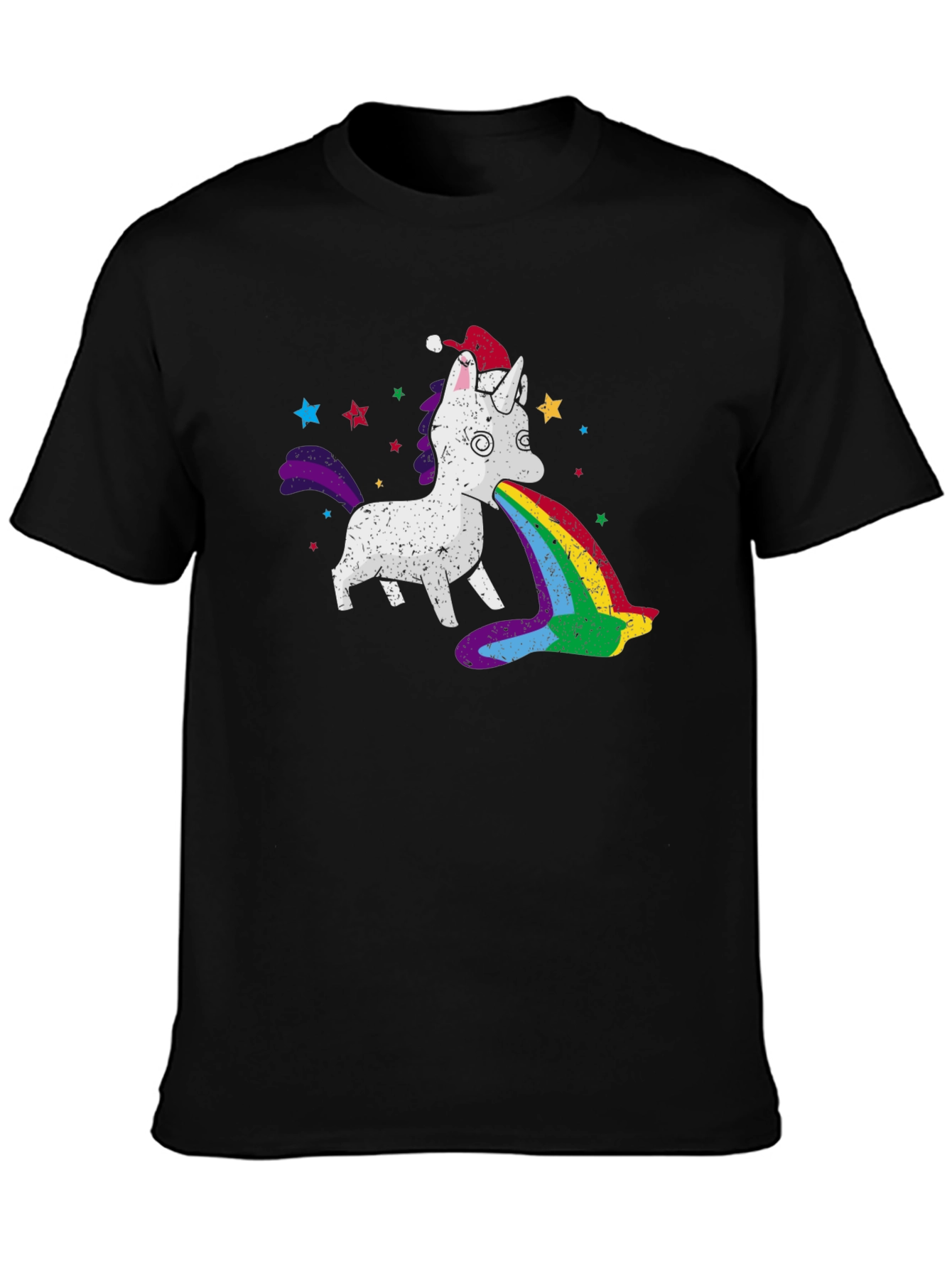 Unicorn Rainbow Puke Christmas T-Shirt